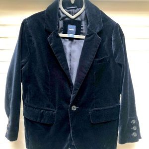 Baby Gap size 5T boys navy blue velvet blazer